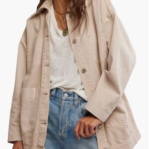 Free People We The Free Avery Dyed Denim Jacket
Beige
Size M 
New with tags